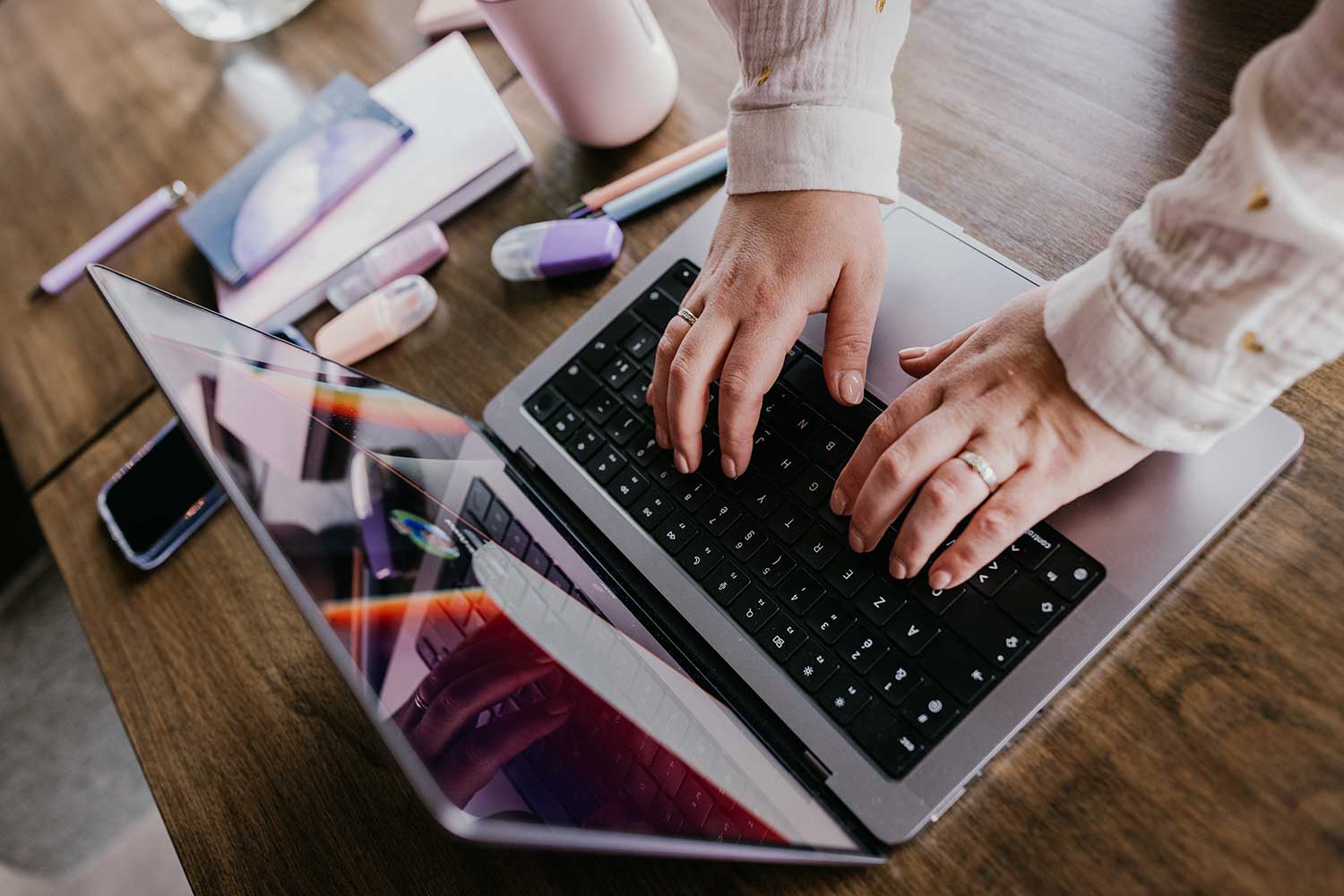 Workspace met laptop